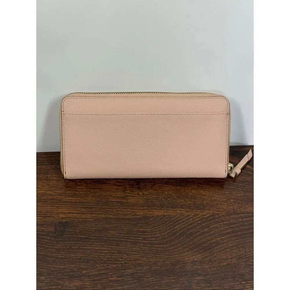 Kate spade large Madison continent Wallet pink 7.5x4”